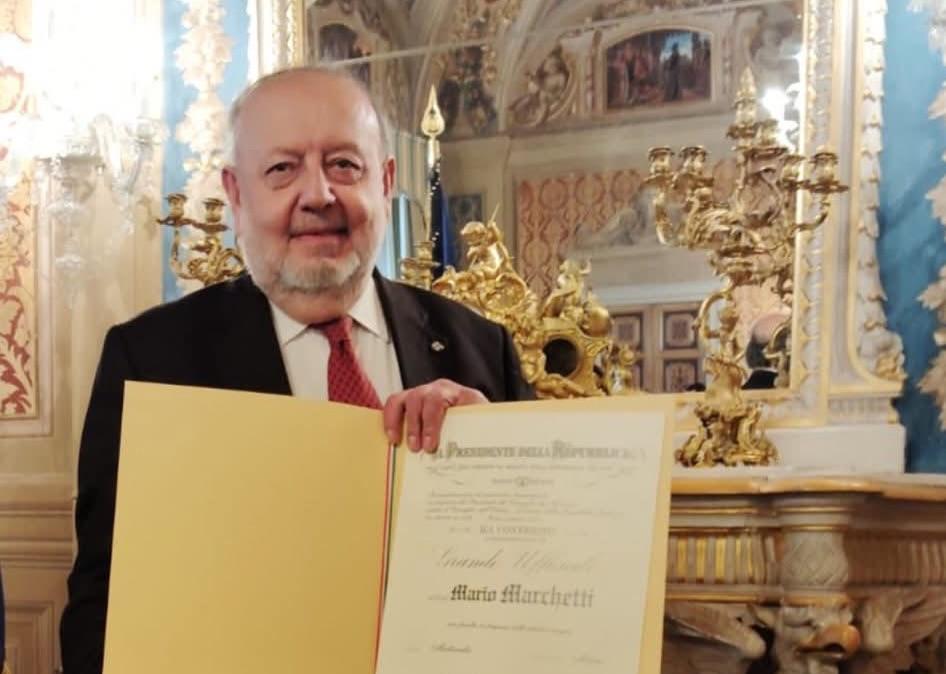 Il presidente del Castiglione del Lago Mario Marchetti nominato Grande Ufficiale della Repubblica Italiana da Sergio Mattarella