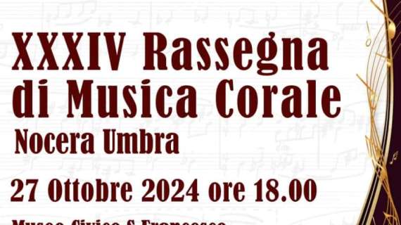 Domenica alle 18 a Nocera torna la Rassegna di musica corale