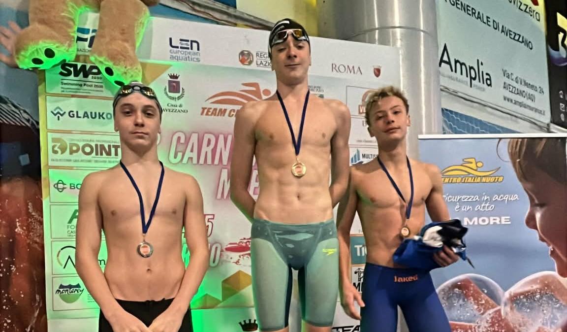 La Libertas Rari Nantes Perugia protagonista ad Avezzano al "Carnival Swim Meet" 