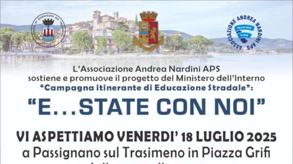 Venerdì 18 luglio a Passignano sosterà il Pullman Azzurro della Polizia di Stato