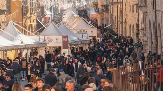 Boom di visitatori in Corso Vannucci a Perugia per Eurochocolate