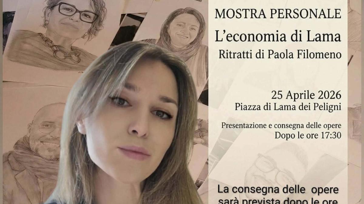 Il 25 aprile la mostra di ritratti di Paola Filomeno a Lama dei Peligni, in Abruzzo