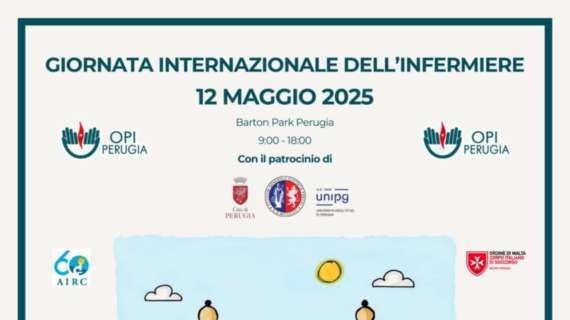 Lunedì 12 maggio sarà la Giornata Internazionale dell’Infermiere: a Perugia si festeggia al Barton Park