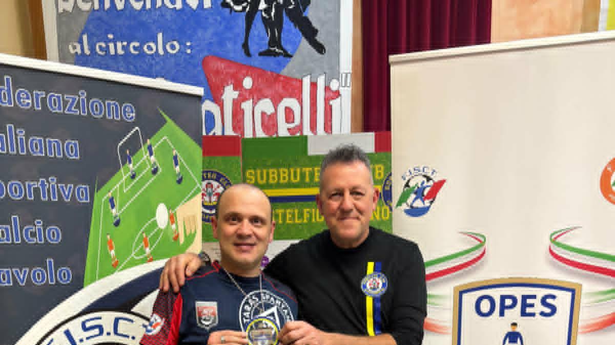 L'umbro Perotti secondo nel tabellone cadetto del torneo di subbuteo di Castelfiorentino