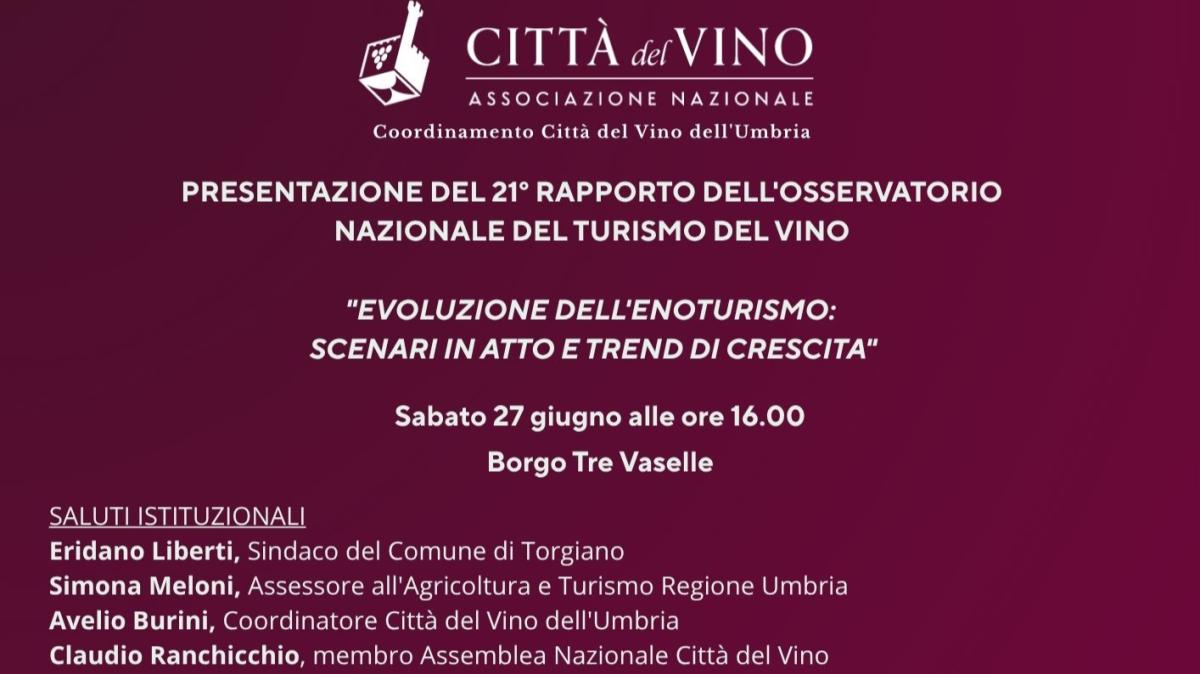 Si riunisce in Umbria l'associazione "Città del vino": assemblea straordinaria nel fine settimana