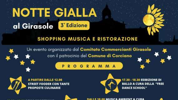 Sabato 13 settembre torna la "Notte gialla" al Girasole di San Mariano: sarà festa da mezzogiorno all'una di notte!