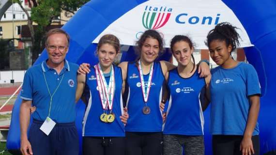 Le allieve del Csain Perugia vice-campionesse d'Italia di prove multiple di atletica leggera