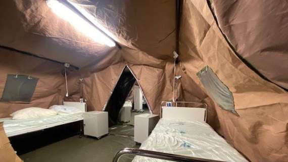 A Perugia l'ospedale da campo dell'esercito è già funzionante
