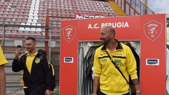 L'ex grifone Mirko Pieri al Curi per un'amichevole con la squadra di Terza categoria di cui è dirigente