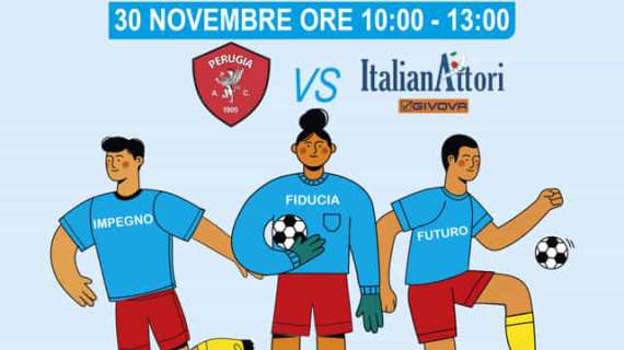 Il 30 novembre allo Stadio Curi di Perugia si gioca la "Partita della solidarietà" a favore dei bambini