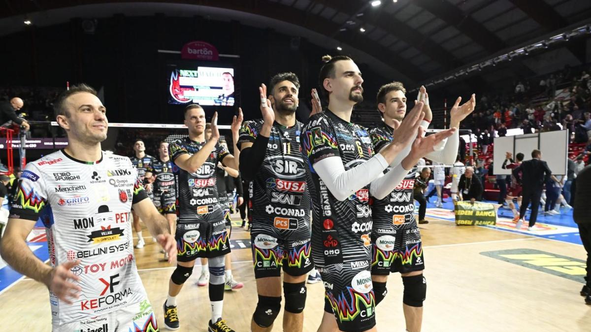 Così è andata oggi al PalaBarton la partita tra Sir Perugia e Cisterna 