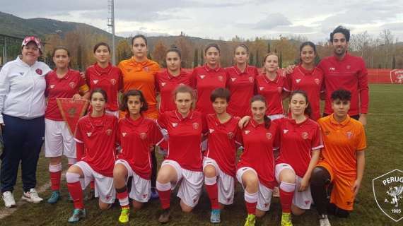 Cinquina delle giovani del Perugia calcio femminile al Frosinone!