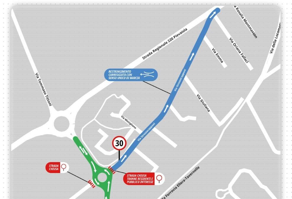 A Strozzacapponi sino al 30 maggio la rivoluzione del traffico per i nuovi lavori del BRT