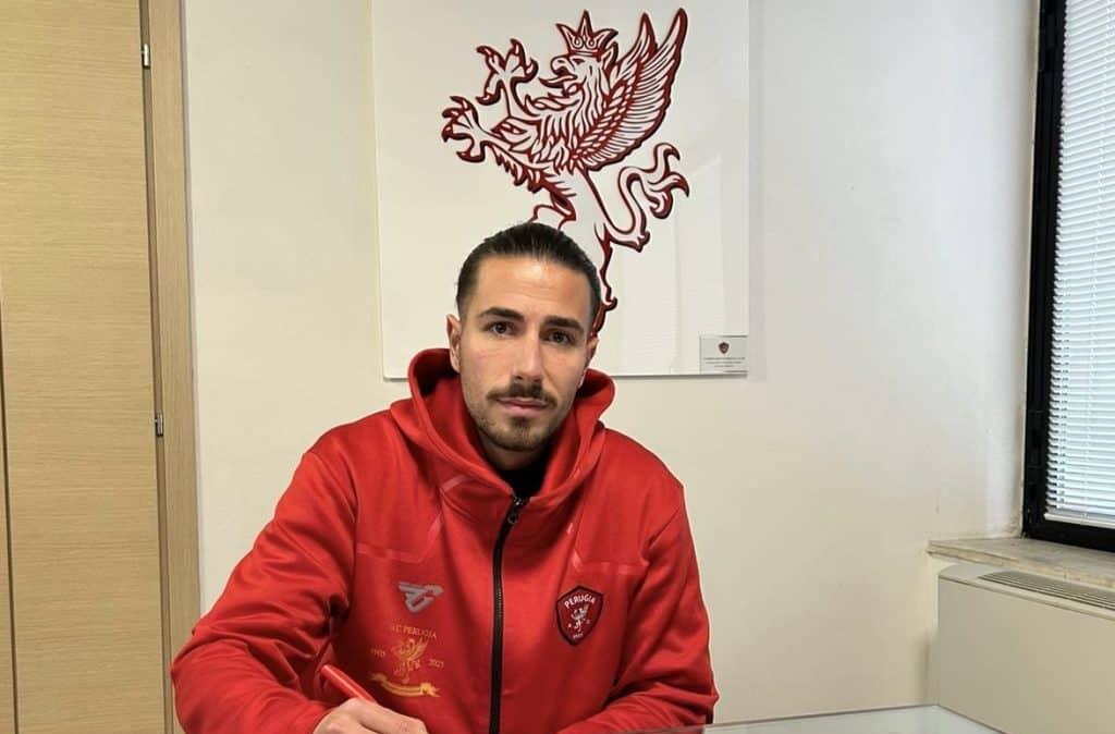 Conferenza stampa di presentazione del nuovo attaccante del Perugia Alessio Nepi