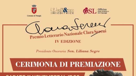 Sabato 11 novembre la proclamazione dei vincitori del "Premio letterario Clara Sereni"