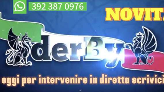 Stasera c'è "Derby", trasmissione su Umbria Più (canale 15): questi gli ospiti in studio