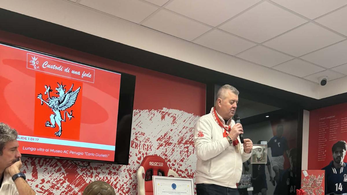 La Curva Nord del volley perugino ospitata stamani al Museo del Grifo "Carlo Giulietti"