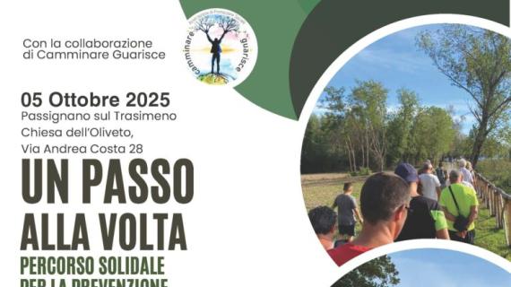 A Passignano c'è “Un passo alla volta – percorso solidale per la prevenzione”: camminata della domenica per solidarietà 