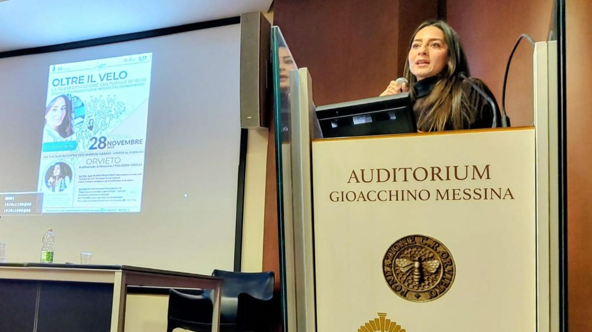 Arrivata in Umbria, Shervin Haravi ha parlato con la stampa con una riflessione sui diritti di tutti