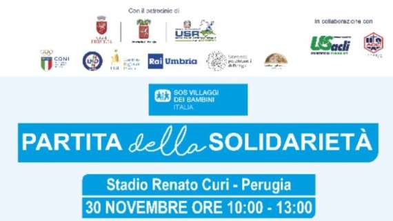 Sabato 30 novembre allo Stadio Curi ci sarà la "Partita della solidarietà"