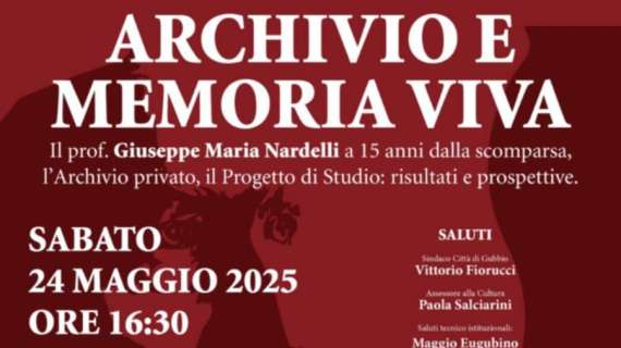 Gubbio ricorda il professor Giuseppe Maria Nardelli a 15 anni dalla sua scomparsa: appuntamento sabato 24 maggio