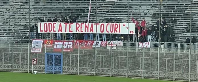 La memoria di Renato Curi onorata a Latina dai tifosi al seguito del Grifo