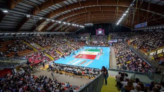 Cambia (di poco) l'orario della sfida di Superlega maschile tra Sir Susa Vim Perugia e Piacenza