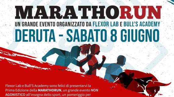 A Deruta c'è la prima edizione della "MarathoRun" per un sabato tra corsa e divertimento