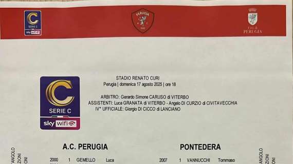 PERUGIA-PONTEDERA 5-4 dopo i rigori (0-0 al 90'): il Grifo accede al secondo turno di Coppa Italia