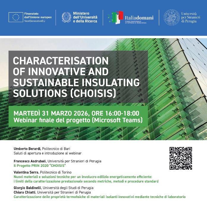 Oggi all'Università per Stranieri di Perugia si parlerà dei materiali edili meno climalteranti