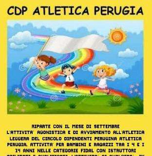 Al Percorso Verde riparte oggi l'attività dei bambini del Cdp Atletica Perugia