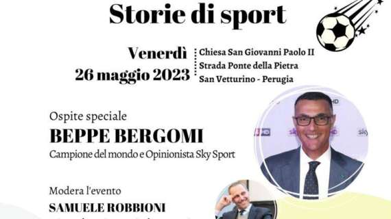 Domani il campione del mondo Beppe Bergomi sarà a Perugia: appuntamento a Ponte della Pietra