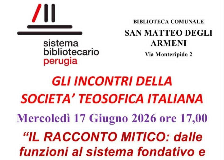 Mercoledì 17 Lavinia Felicioni relatrice dell'incontro della Società Teosofica Italiana alla Biblioteca di San Matteo degli Armeni