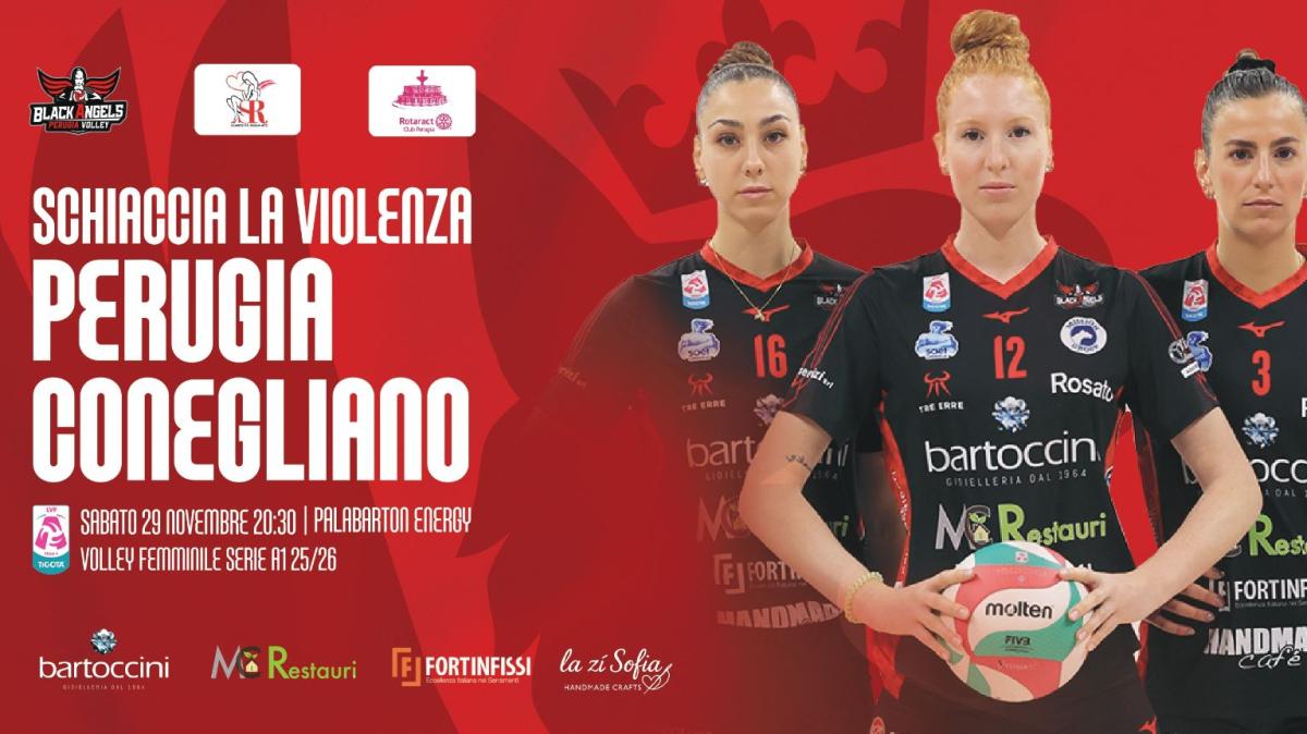 La Bartoccini "Schiaccia la violenza": iniziativa per la gara di sabato in casa contro Conegliano