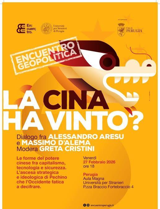"La Cina ha vinto?": se ne parlerà il 27 febbraio all'Università per Stranieri di Perugia