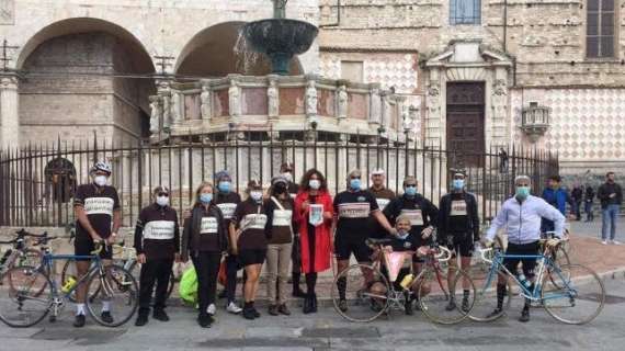 Passaggio a Perugia per la storica cicloturistica "La Medicea"