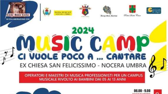 Dal 15 luglio al 2 agosto si terrà a Nocera Umbra il Music Camp: venerdì la presentazione