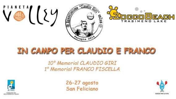 Alla Zocco Beach di San Feliciano a fine agosto torna il volley in memoria di Claudio Giri e Franco Fiscella