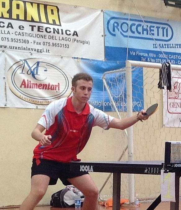 Ma che bravo il perugino Federico Fringuelli nella gara di tennistavolo a Roma