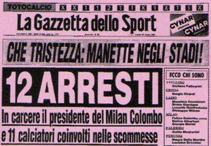 43 anni fa lo scandalo del calcioscommesse! Coinvolto il Perugia ed altre squadre di A con manette negli stadi