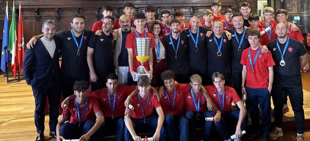 Questo il testo della pergamena della città di Perugia ai calciatori dell'Under 17 del Perugia che hanno vinto il campionato di C