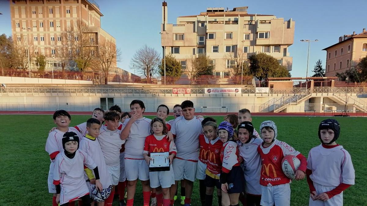 Non solo atletica: lo Stadio Santa Giuliana di Perugia ha ospitato il mini rugby