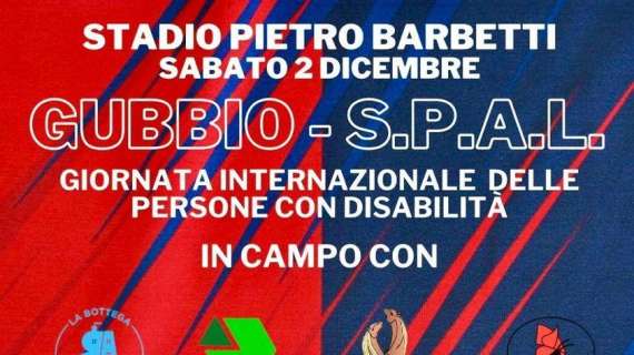 Anche il Gubbio aderisce alla Giornata internazionale dei diritti delle persone con disabilità
