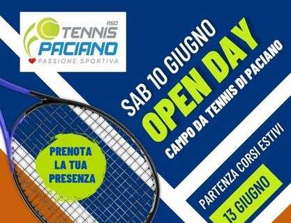 Sabato mattina a Paciano ci sarà l'Open day del tennis