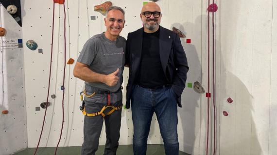Alla presenza dell'assessore Pierluigi Vossi a Perugia è ripartita l'attività dell'arrampicata sportiva