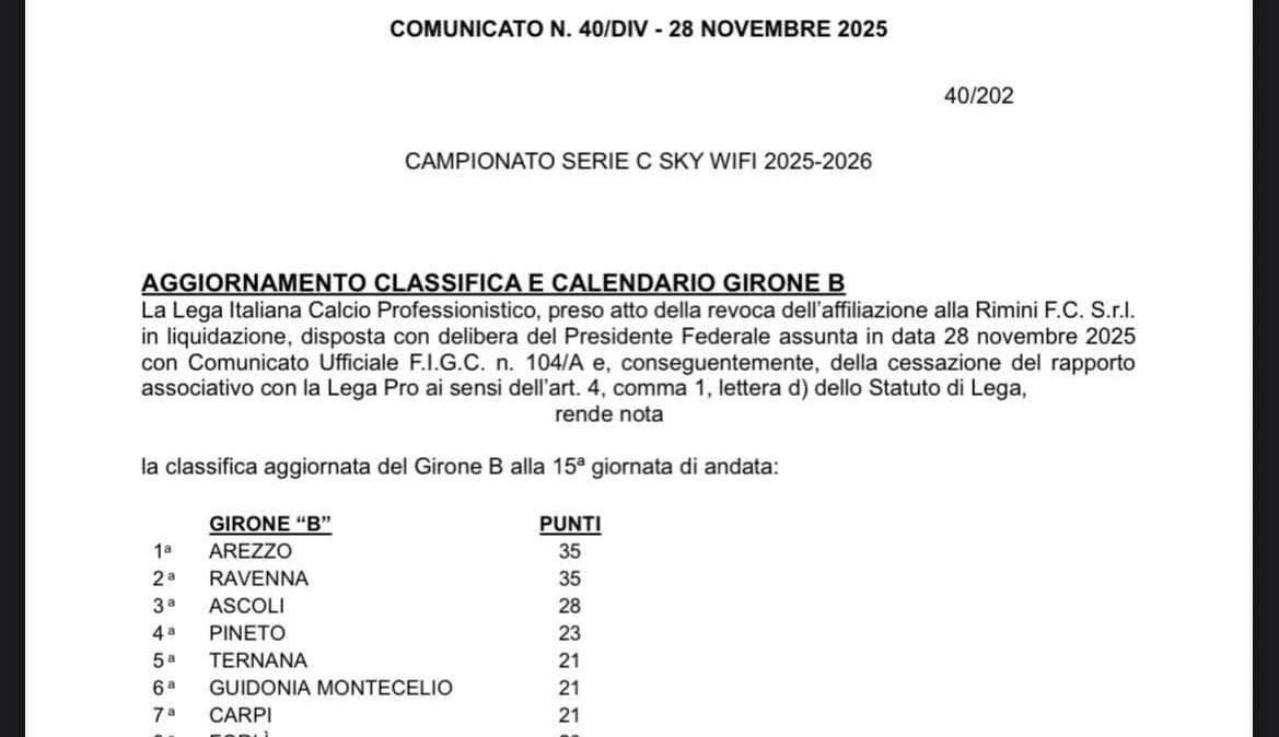 Che fortuna per il Perugia! Con l'esclusione del Rimini migliora la classifica e scavalca una posizione