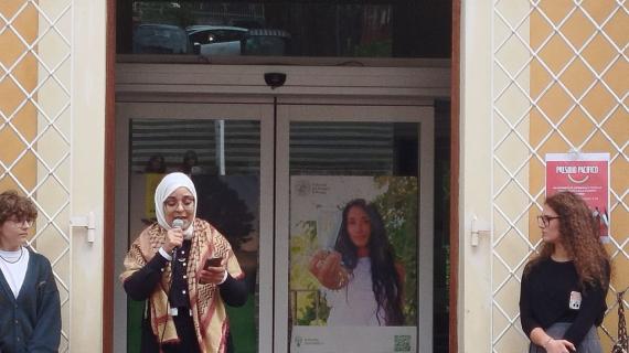 Gli studenti dell'Università per Stranieri di Perugia hanno manifestato in favore del popolo di Gaza
