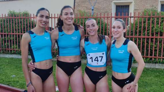 Fantastiche le ragazze dell’Atletica Arcs Cus Perugia, che hanno stabilito il nuovo record umbro della 4x400