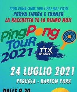 Sabato a Perugia fa tappa il "Ping Pong Tour 2021": appuntamento al Barton Park