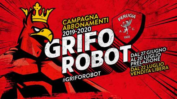 Parte la campagna abbonamenti del Perugia: quest'anno sarà Grifo Robot! Quanti saranno gli abbonati?
